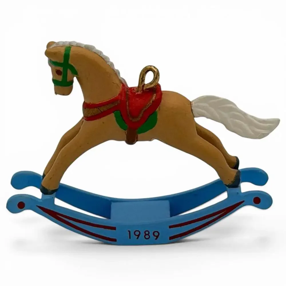 1989 Hallmark Keepsake Miniature Rocking Horse 2nd in Series Christmas Ornament